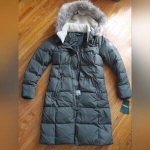 NWT Lauren Ralph Lauren Parka Jacket Coat Sz XXS Hoodie Faux Fur Down Coat Bag B